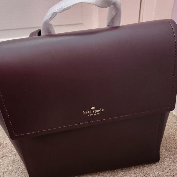 NWT Kate Spade  Backpack Megyn Somerville road chcltchery Burgundy Backpack - Picture 2 of 16